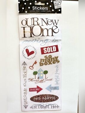 New Home sticker sheet
